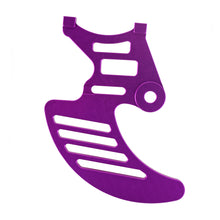 Load image into Gallery viewer, Surron Bike Upgrades Bundle - Purple - 20mm Lowering Peg Brackets, Ignition Key Plate, Shark Fin Disc Guard and Standard Adjustable Kickstand.
